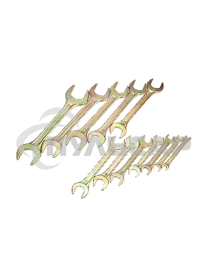 Набор ключей рожковых Rexant (6х7-30х32 мм), 12 шт., желтый цинк