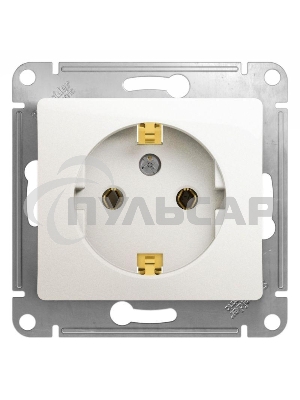Механизм розетки 1-м Glossa 16А с заземл. перламутр SchE GSL000643