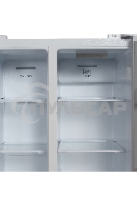 Холодильник Hyundai CS4502F белый двухкамерный Side by Side 271/165л морозилка сбоку