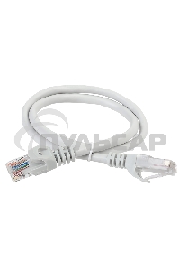 Патч-корд ITK, кат.5Е UTP, 0,5м, серый