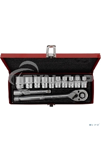 Набор торцевых головок Rexant 1/2, головки 10-24 мм, с трещоточным ключом, 12 предметов