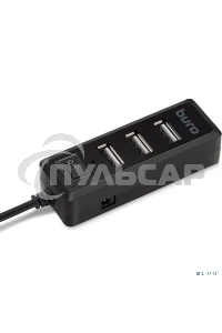Разветвитель USB 2.0 Buro BU-HUB4-0.5L-U2.0 4порт. черный