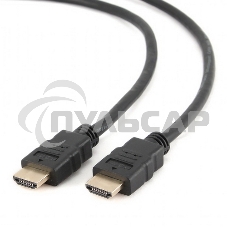 Кабель HDMI Cablexpert CC-HDMI4-7.5M, 19M/19M, v2.0, медь, позол.разъемы, экран, 7.5м, черный, пакет