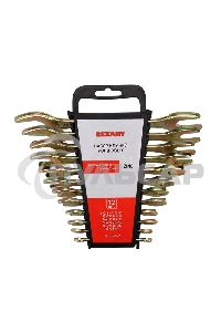 Набор ключей рожковых Rexant (6х7-30х32 мм), 12 шт., желтый цинк