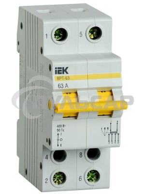 Выключатель-разъединитель трехпозиционный Iek MPR10-2-063 ВРТ-63 2P 63А