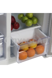 Холодильник Hyundai CS4502F белый двухкамерный Side by Side 271/165л морозилка сбоку