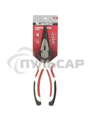 Длинногубцы Matrix Premium, 200 мм, прямые, трехкомпонентные рукоятки