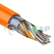 Кабель витая пара Rexant F/UTP, категория 6, 4 x 2 x 0,57 мм, LSZH нг(А)-HF, внутренний, оранжевый, 305м