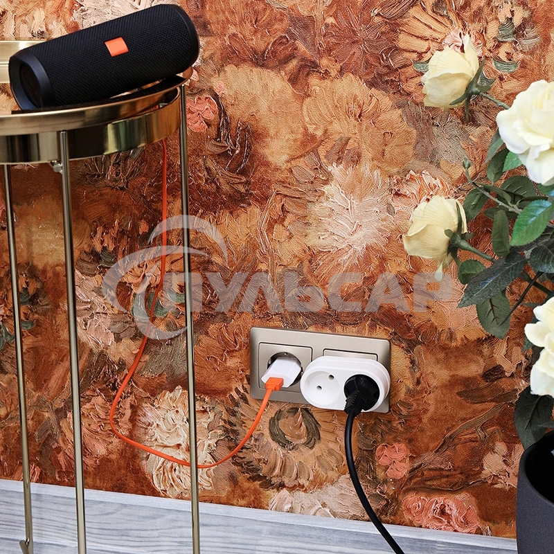 Двойник электрический 6А без заземления, белый Rexant