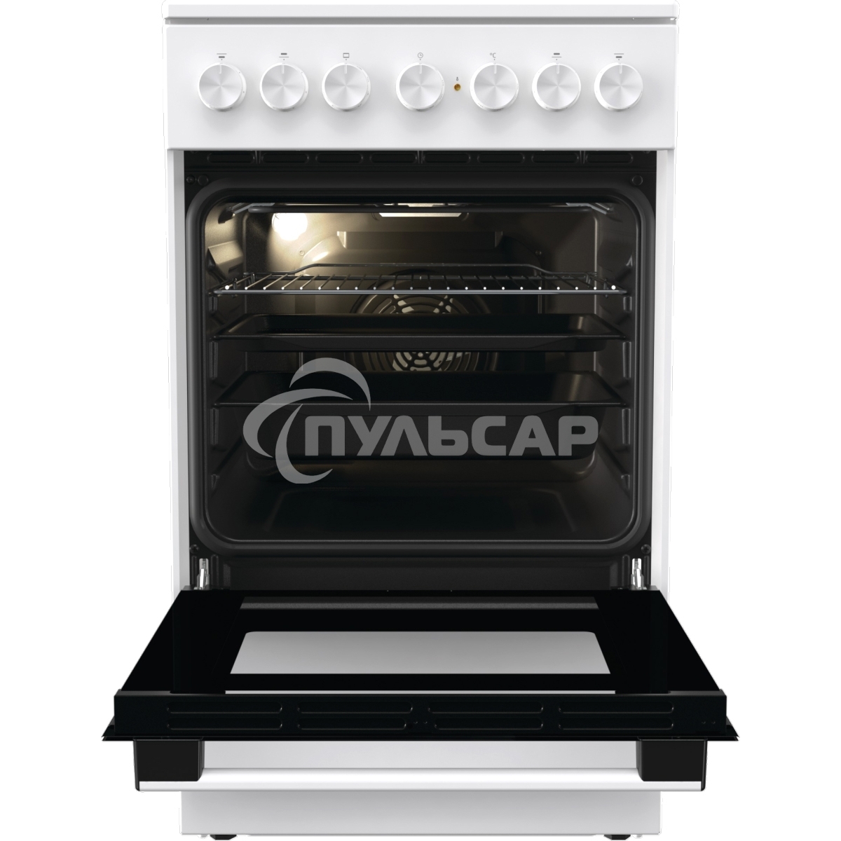 Плита электрическая Gorenje GEC5B41WG белый, конфорок 4 электрических, духовка 62 л, 50 см x 85 см x 59.4 см