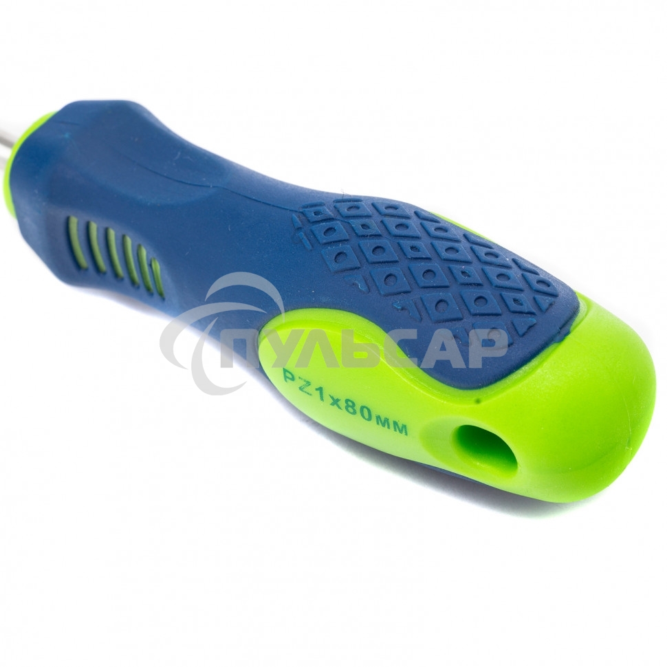 Отвертка, PZ1 х 80 мм, CrV, 2-х компонентная рукоятка Сибртех