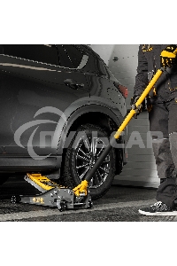 Домкрат гидравлический подкатной Denzel 3 т, 75-500 мм, быстрый подъем, низкий подхват, проф. 51250