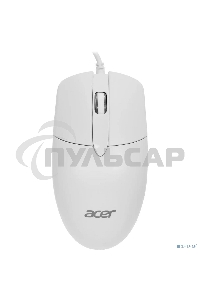 Мышь проводная Acer OMW300 белый, 1200 dpi, USB, кнопки - 3