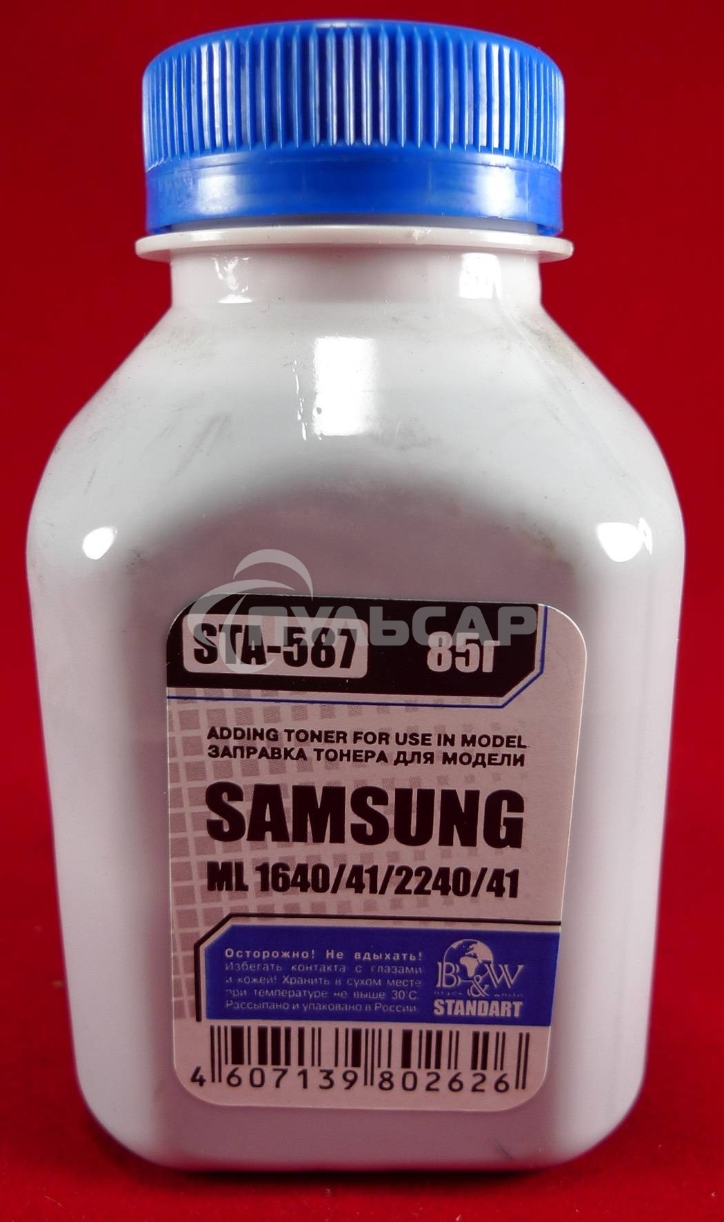 Тонер SAMSUNG ML-1640/41/1910/15/2240/41/SCX 4600/23 (фл, 85г) B&W Standart фас России