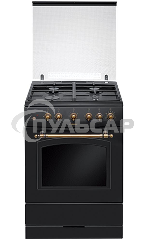 Плита газовая Hansa FCGA62109 черный, конфорок 4 шт, духовка 58 л, 60 см x 85 см x 60 см