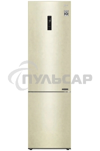 Холодильник LG GA-B509CESL бежевый глянцевый двухкамерный 277/107л морозилка снизу, No Frost