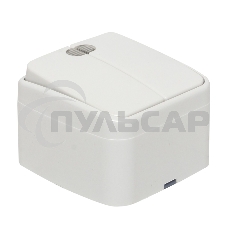 Выключатель 2-клавишный ОП 10А с индикатором белый EKF Basic Минск