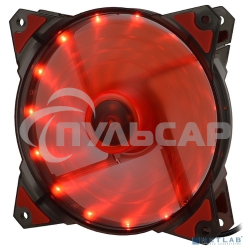 Вентилятор для корпуса Crown CMCF-12025S-1220 черный/красный, 120 мм, 1650 об/мин, 28 дБ, 3 pin