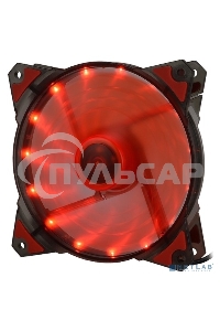 Вентилятор для корпуса Crown CMCF-12025S-1220 черный/красный, 120 мм, 1650 об/мин, 28 дБ, 3 pin