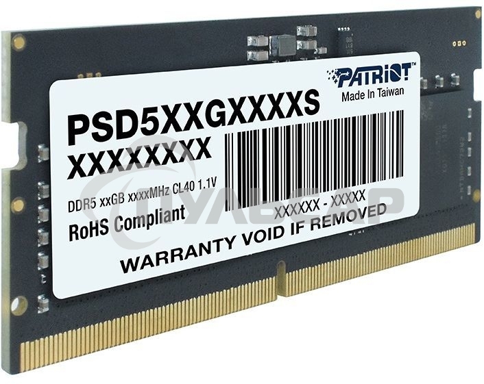 Оперативная память Patriot Signature, DDR5, 16Gb (1x16 Gb), 5600 MHz, CL46, SO-DIMM