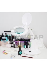 Лупа настольная 3D+12D Rexant с подсветкой 60 LED, белая