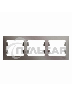 Рамка 3-м Glossa горизонт. платина SchE GSL001203