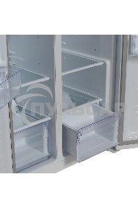 Холодильник Hyundai CS4502F белый двухкамерный Side by Side 271/165л морозилка сбоку