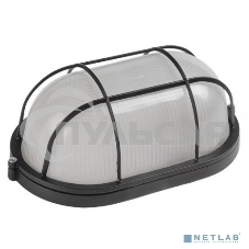 Светильник НПП 1402 60Вт E27 IP54 черный овал с решеткой ИЭК LNPP0-1402-1-060-K02