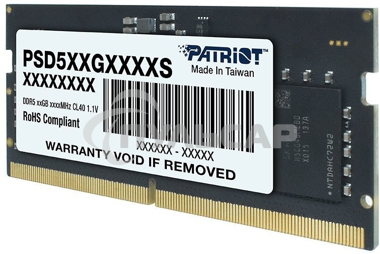 Оперативная память Patriot Signature, DDR5, 16Gb (1x16 Gb), 5600 MHz, CL46, SO-DIMM