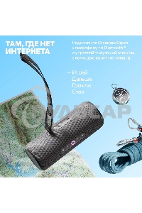 Умная колонка Yandex Стрит Алиса черный 30W 2.0 BT/Wi-Fi 10м 3300mAh (YNDX-00030BLK)