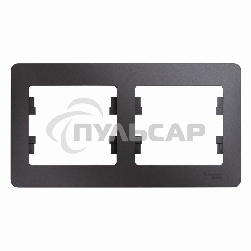 Рамка 2-м Glossa горизонт. графит SchE GSL001302