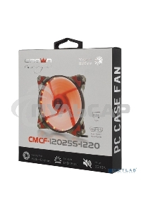 Вентилятор для корпуса Crown CMCF-12025S-1220 черный/красный, 120 мм, 1650 об/мин, 28 дБ, 3 pin
