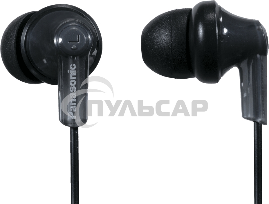 Наушники вкладыши Panasonic RP-HJE118GUK 1.1м черный проводные (в ушной раковине)