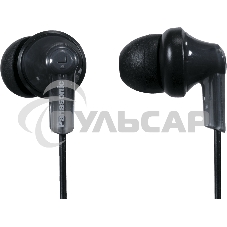 Наушники вкладыши Panasonic RP-HJE118GUK 1.1м черный проводные (в ушной раковине)