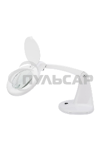 Лупа настольная 3D+12D Rexant с подсветкой 60 LED, белая