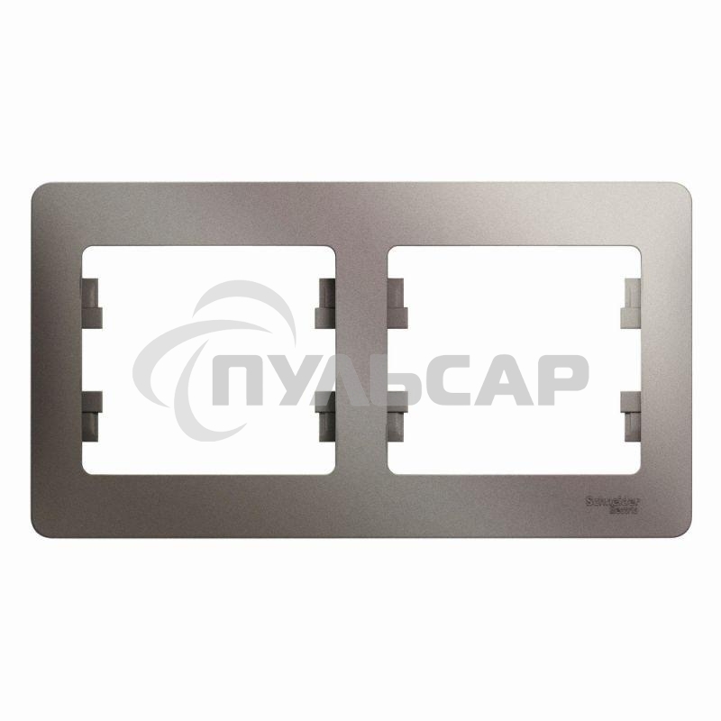 Рамка 2-м Glossa горизонт. платина SchE GSL001202