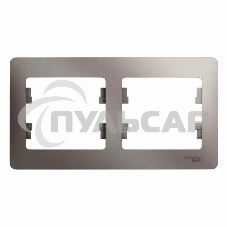 Рамка 2-м Glossa горизонт. платина SchE GSL001202