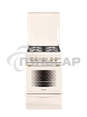 Плита газовая Gefest ПГ 5100-02 0186 бежевый, конфорок 4 шт, духовка 52 л, 50 см x 85 см x 58.5 см