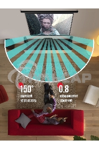 Экран для проектора S'OK Apollo SGPSMT-294x166A-BK бокового натяжения, звукопрозрачный, черный