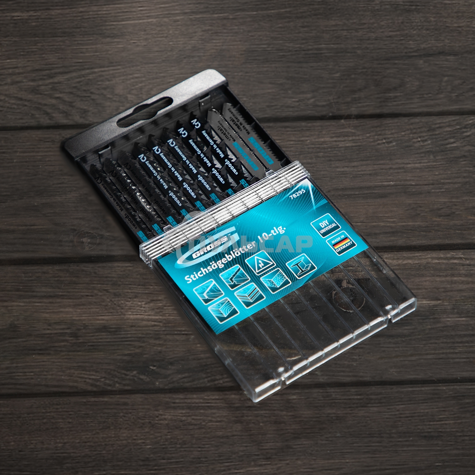 Набор полотен GROSS для электролобзика универсальный, 10шт., DIY, пластиковый кейс 78295