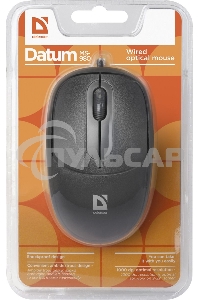 Мышь проводная Defender Datum MS-980 черный, 1000 dpi, USB, кнопки - 3