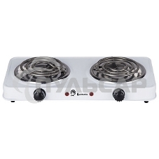 Плитка электрическая ВАСИЛИСА ВА-902 спираль двухконфорочная белая (6) Плитка электрическая ВАСИЛИСА ВА-902 спираль двухконфорочная белая (6)