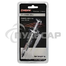 Термопаста ExeGate ETS-6WMK Silver, шприц с лопаткой, 4г