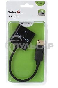 Кабель-переходник DP --> VGA-F 0,2m, Telecom (TA522)