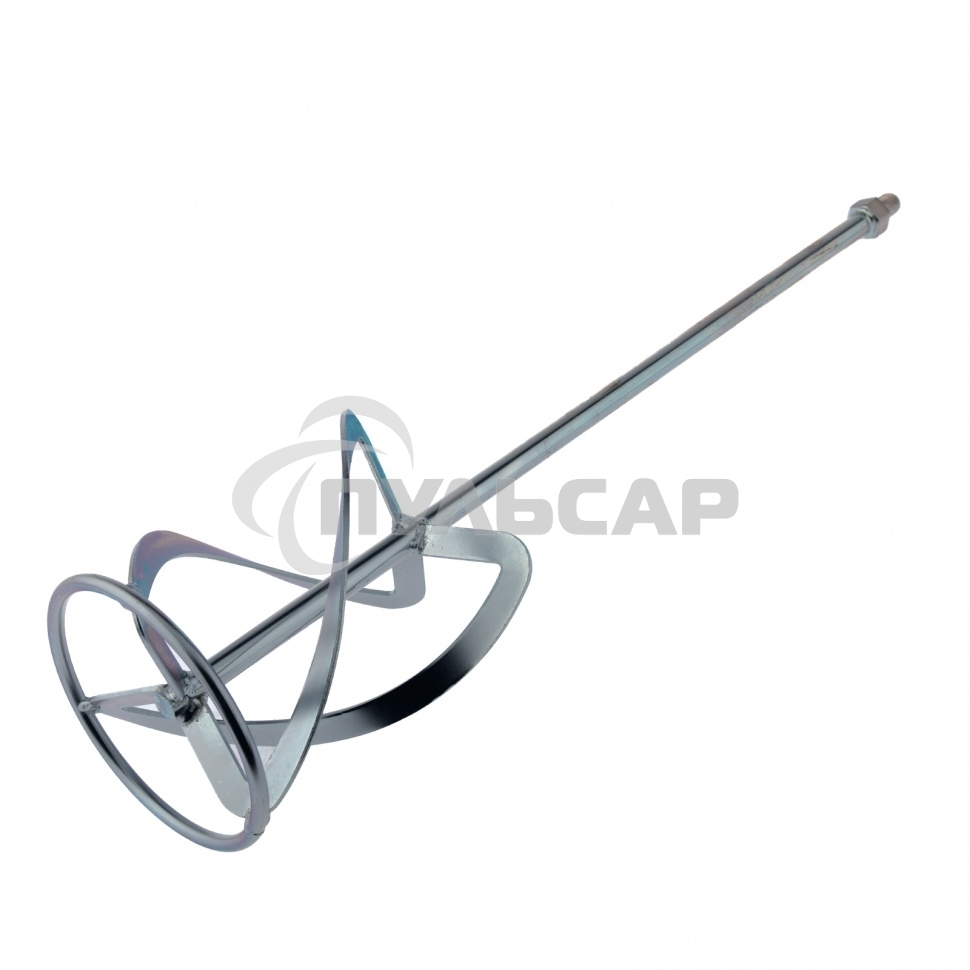 Насадка для миксера, для легких растворов,140 х 590 мм, оцинкованная,хвостовик резьба М14 Сибртех