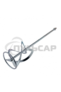 Насадка для миксера, для легких растворов,140 х 590 мм, оцинкованная,хвостовик резьба М14 Сибртех