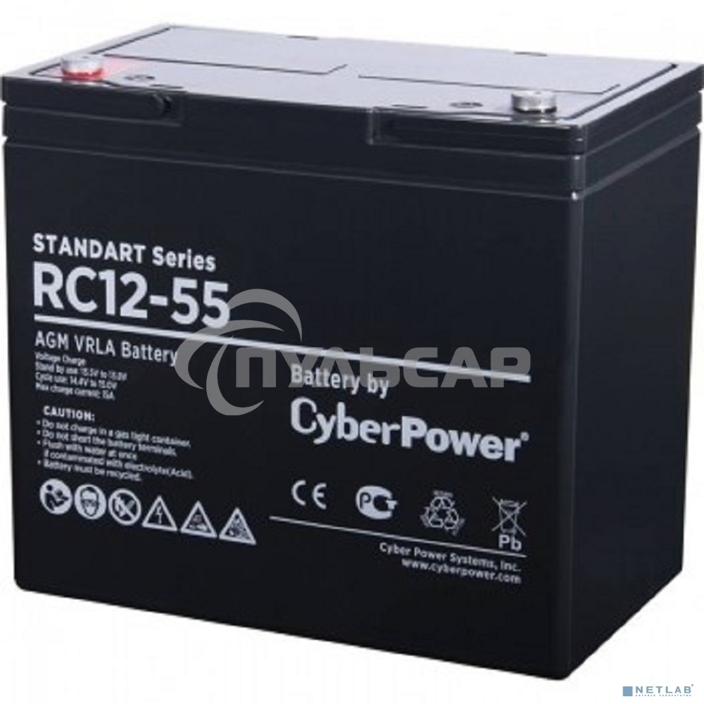 Батарея SS CyberPower Standart series RC 12-55 / 12V 55 Ah