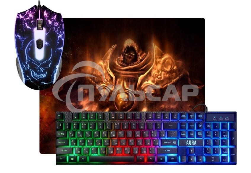 Комплект клавиатура + мышка +PAD Defender AURA  MKP-117 RU