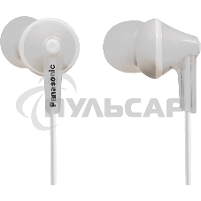 Наушники вкладыши Panasonic RP-HJE125E-W 1.1м белый проводные (в ушной раковине)