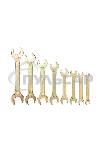 Набор ключей рожковых Rexant (6х7-20х22 мм), 8 шт., желтый цинк